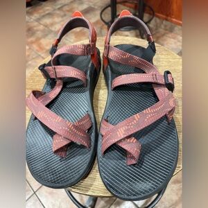 Chaco Mens Sandals  Orange Black Sz 12